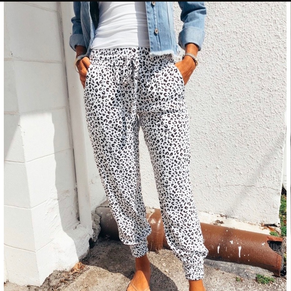 Leopard print pants